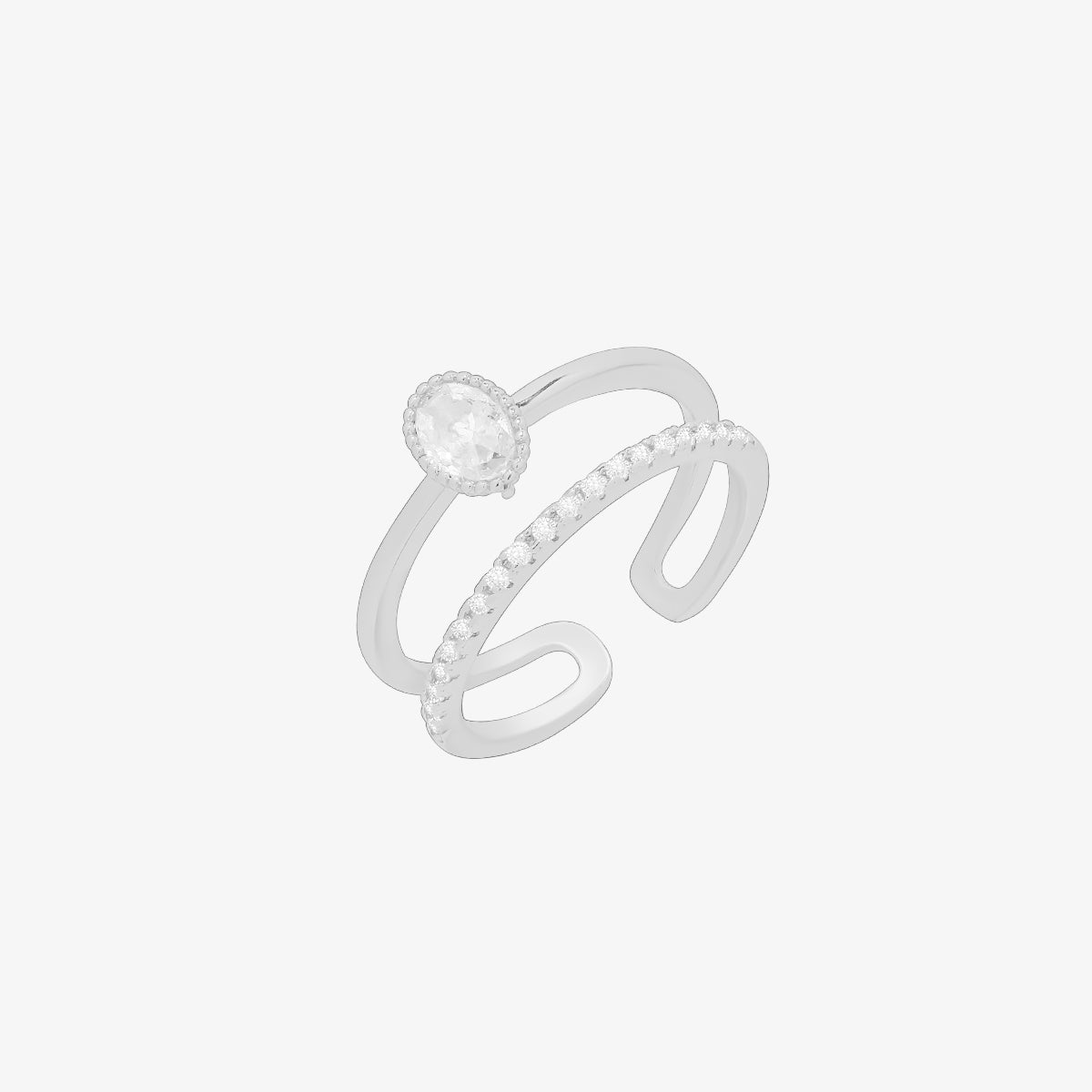 Double Sparkle Layered Ring